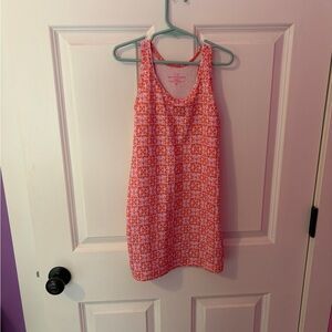 Vineyard Vines Pink and Coral Printed Dress